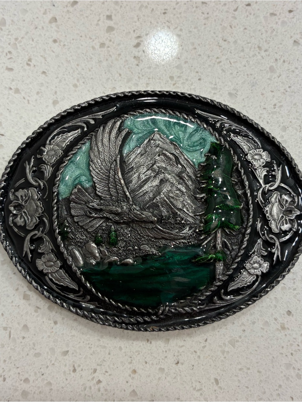 Vintage 1991 Siskiyou Eagle Mountain Belt Buckle Made USA